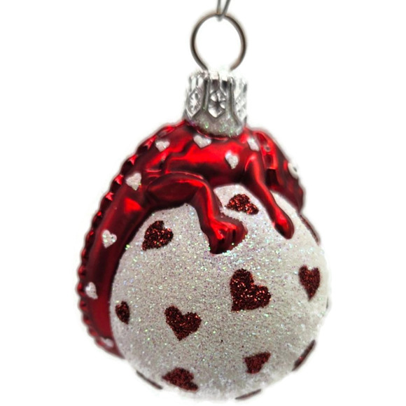 Patricia Breen Miniature Chameleon Surprise Hearts Valentines Christmas Ornament - Picture 8 of 12